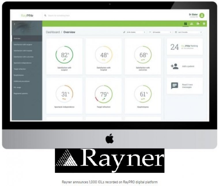 Rayner Announces 1,000 IOLs Recorded on RayPRO Digital Platform