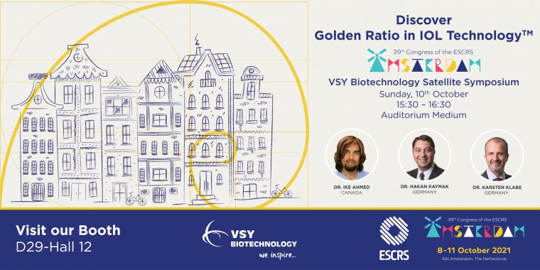 The ESCRS 2021 Will Witness The Launch Of Golden Ratio in Trifocal IOL Technology By VSY Biotechnology in Amsterdam, October 8-11 